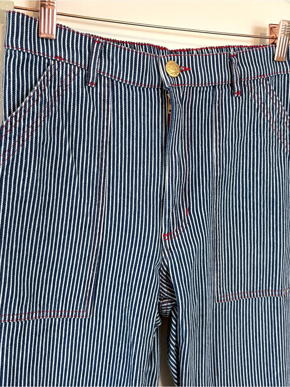 Big Bud Press work pants in railroad stripe - Picture 6 of 8